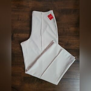 NWT SPANX Opacity Crepe Wide Leg Trouser Pants Parchment Plus Size 1X